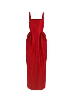 The Tulip Dress in Cabernet