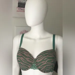 ThirdLove Lace Zebra print Demi bra in Green and Tan colors Size 34E NWT