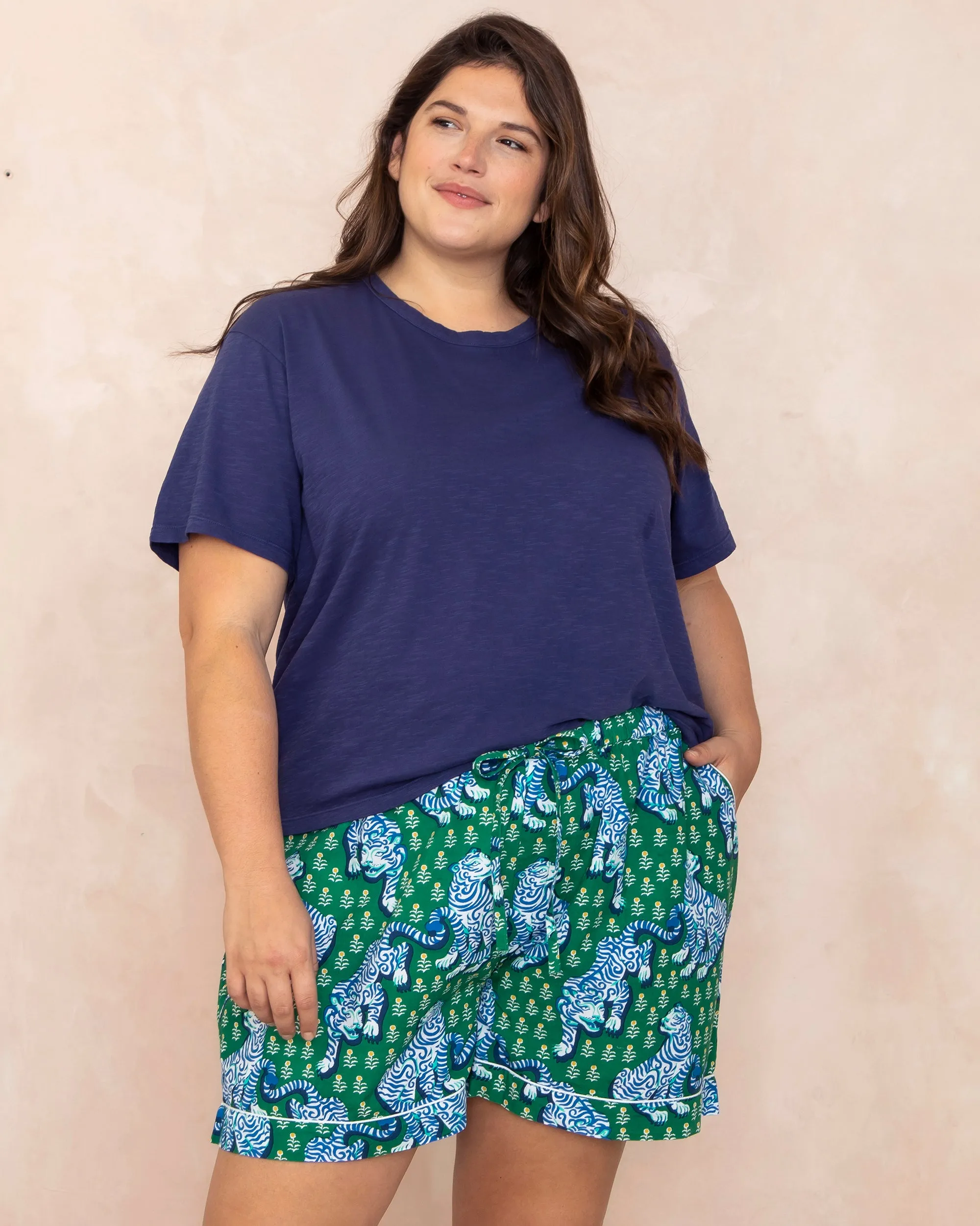 Tiger Queen - PJ Shorts - Jade