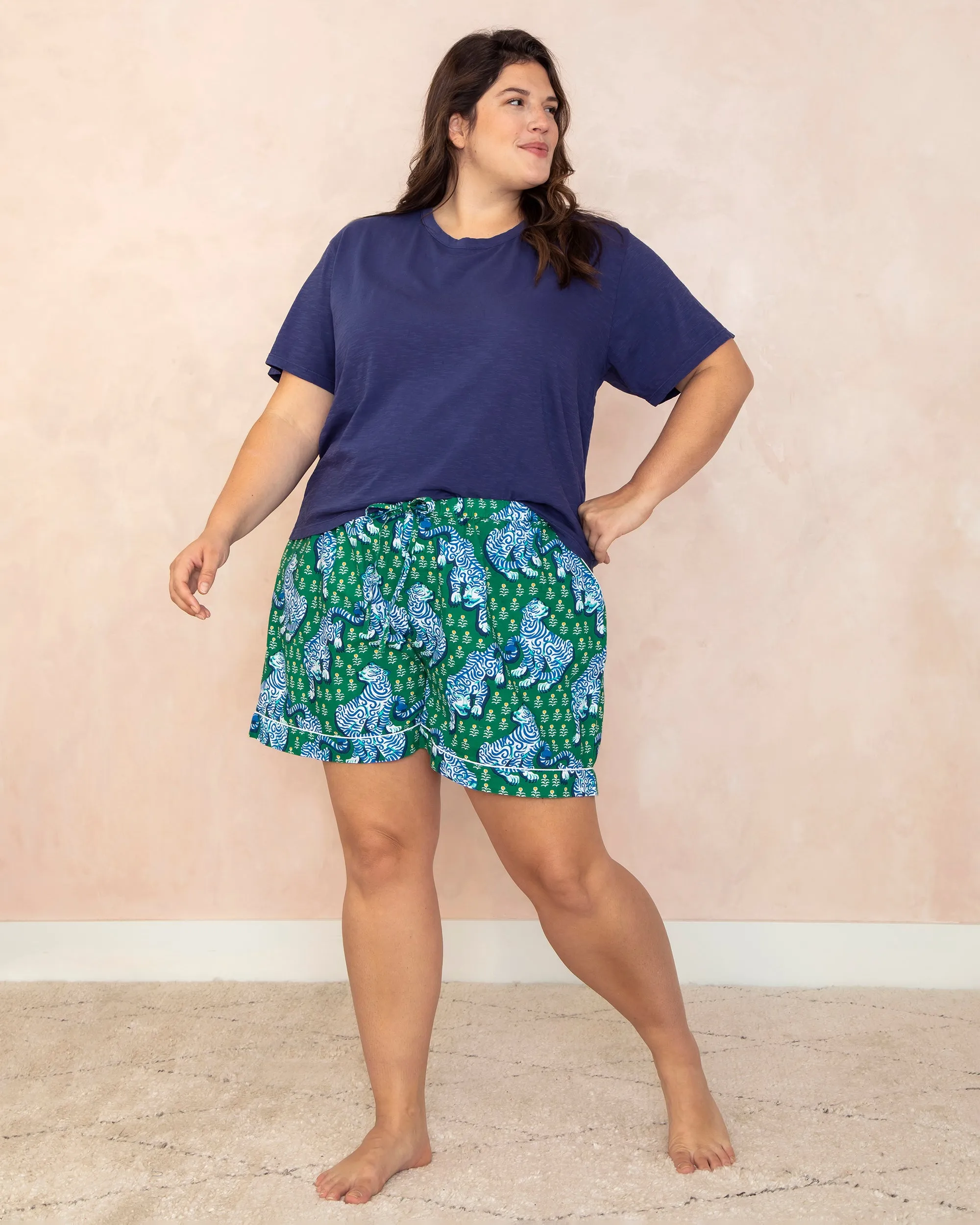 Tiger Queen - PJ Shorts - Jade