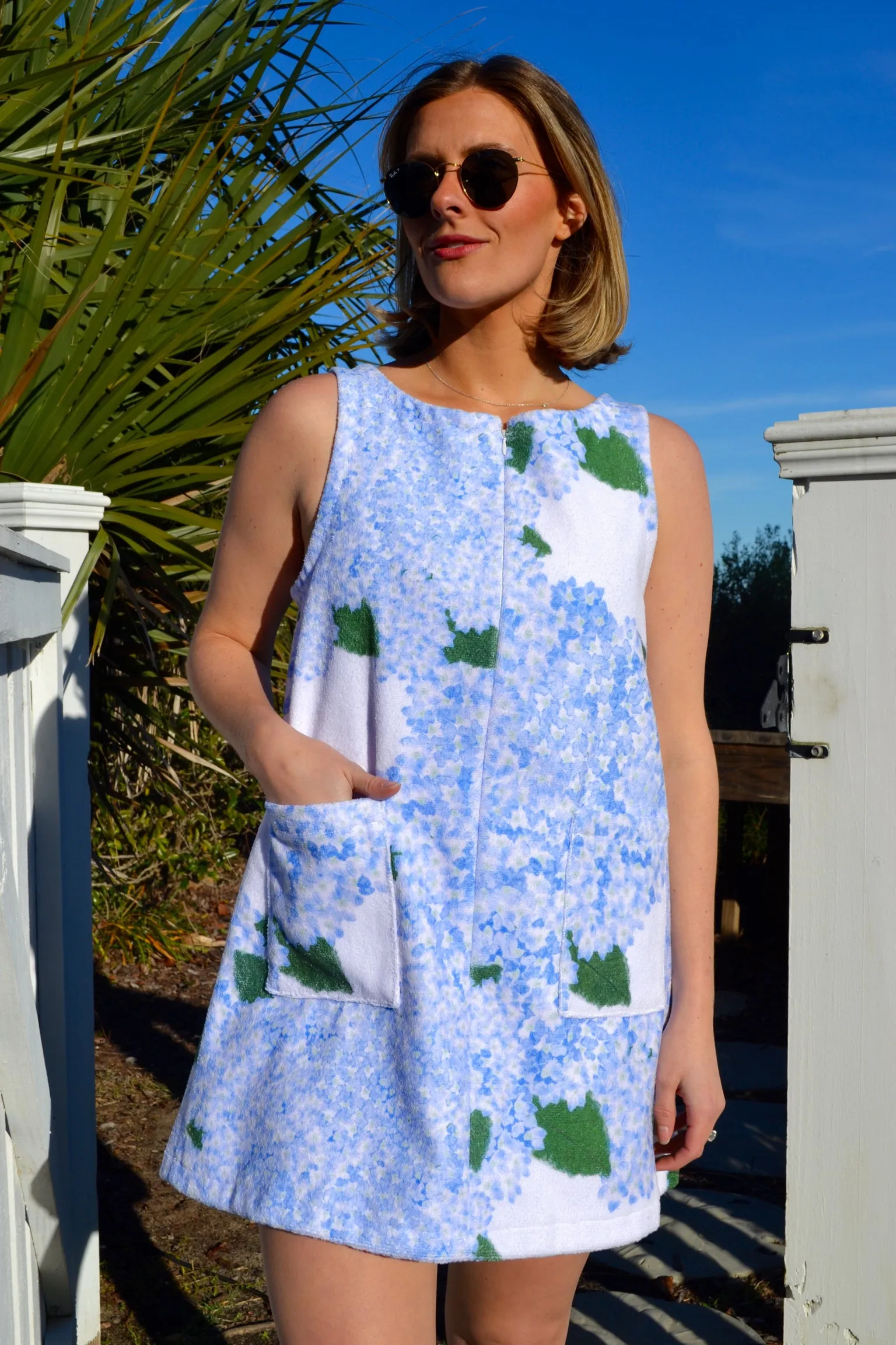 Towel Dress in Hydrangea