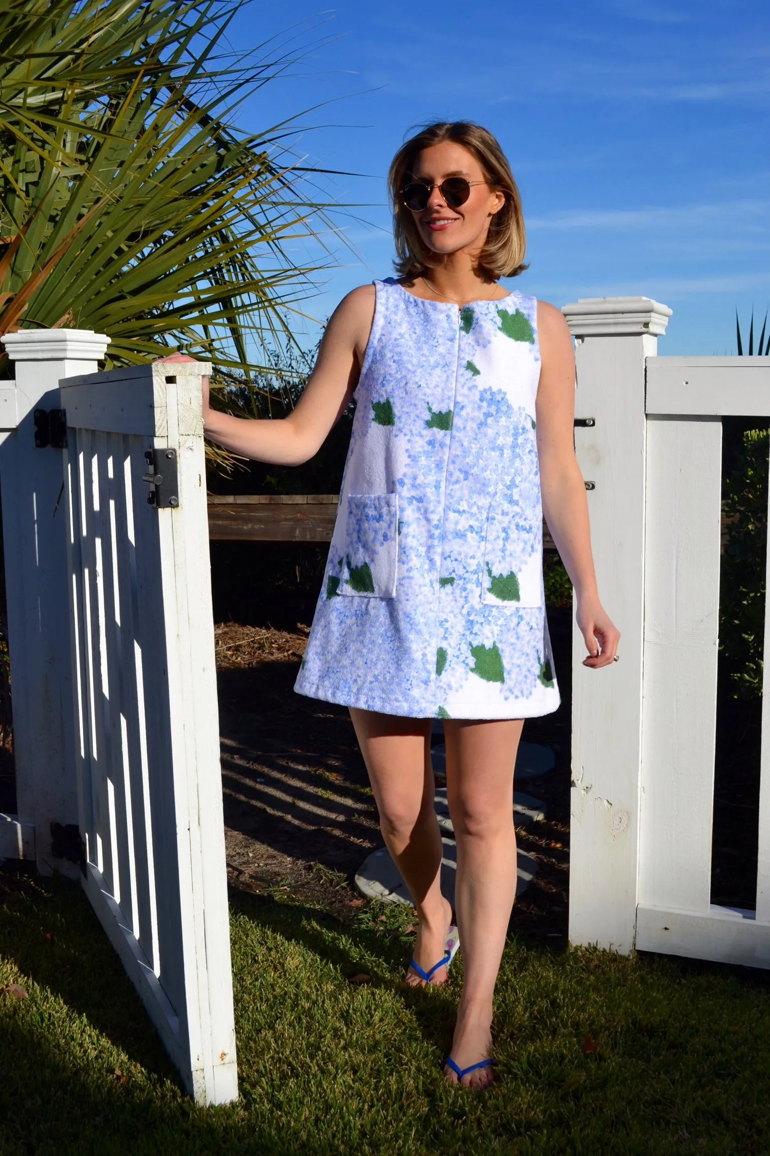 Towel Dress in Hydrangea