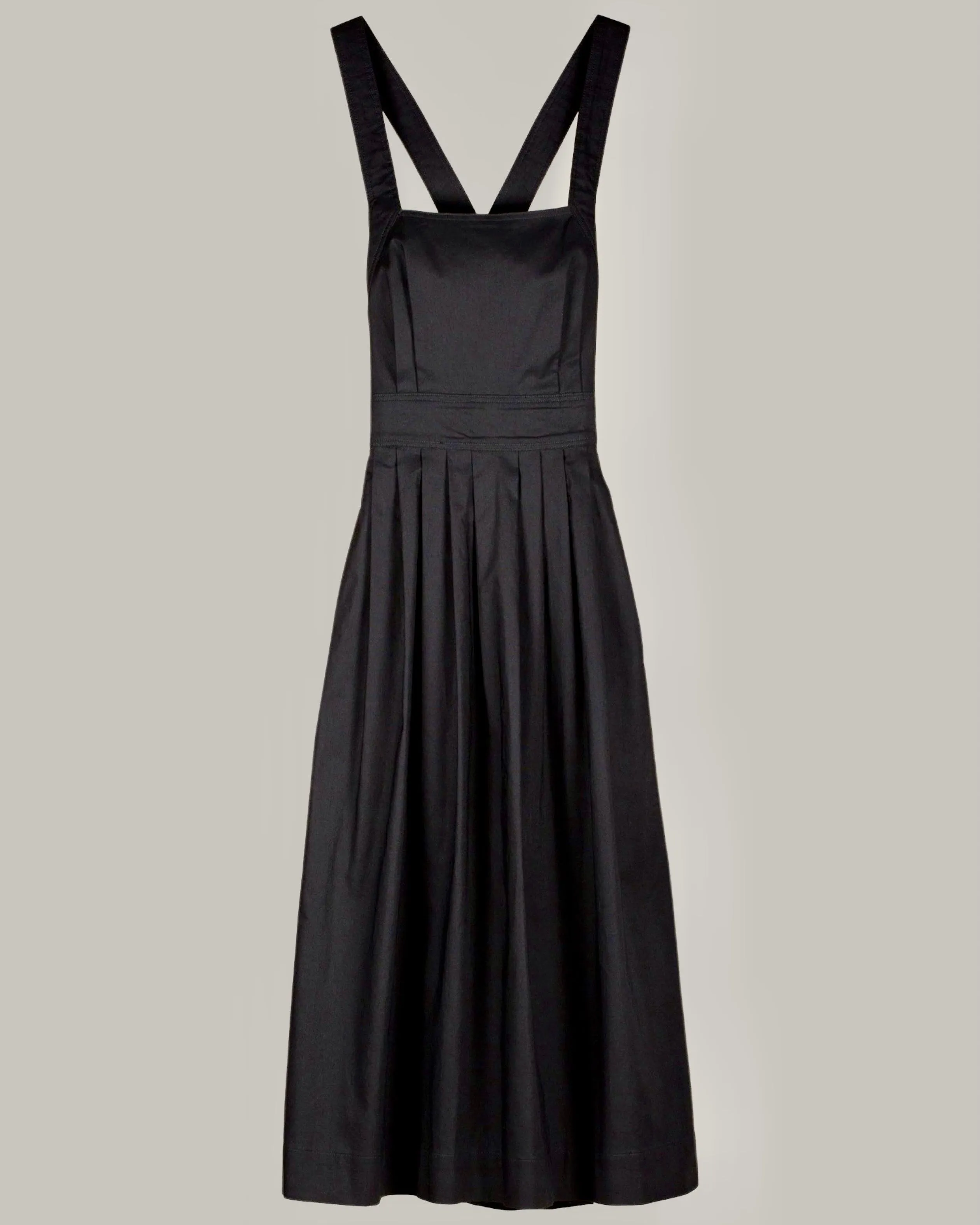 Traveling Pinafore Black Coal Cotton {Made to Order}