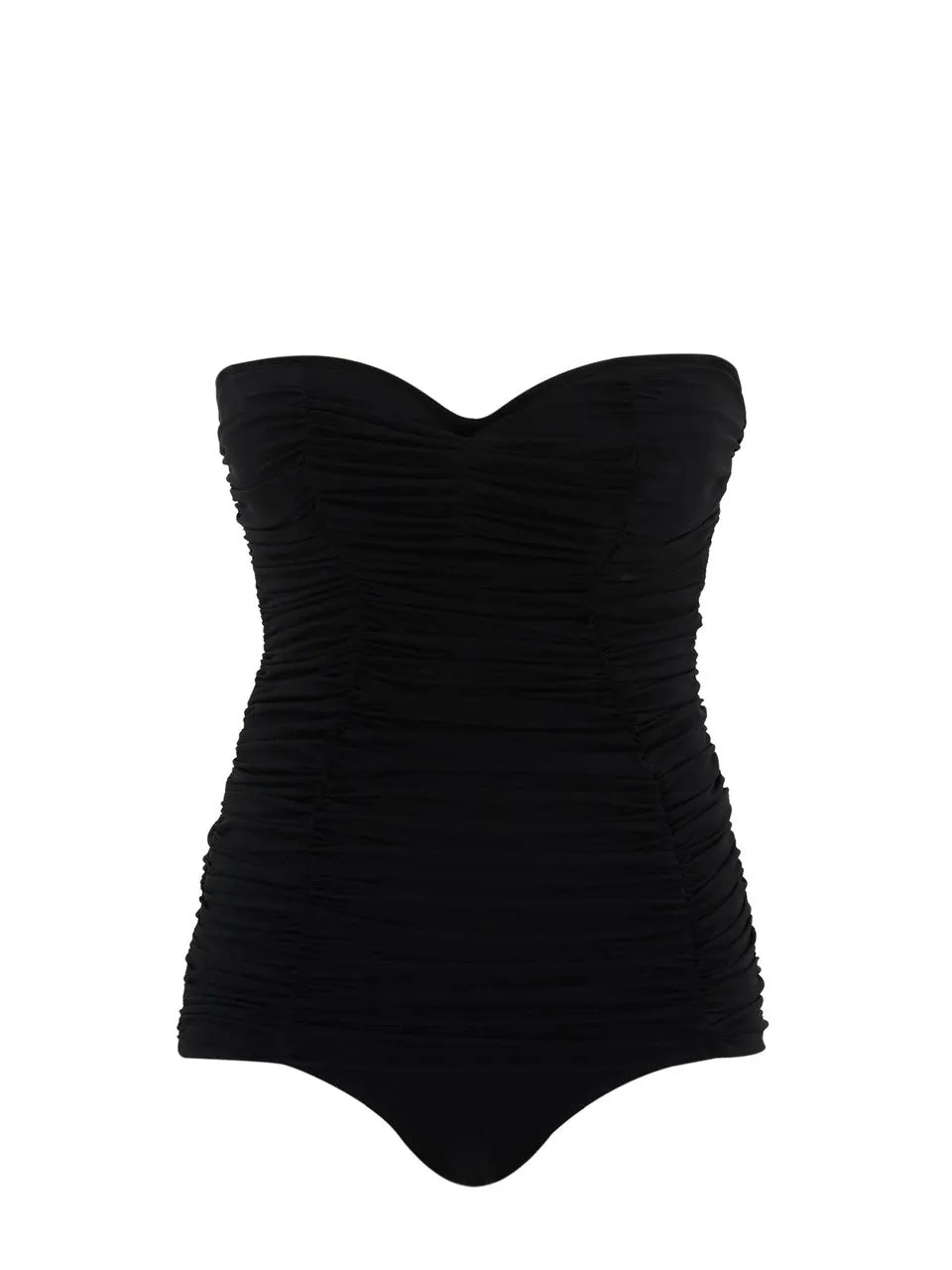 Tulle Marilyn Twist Bandeau Swimsuit - Black