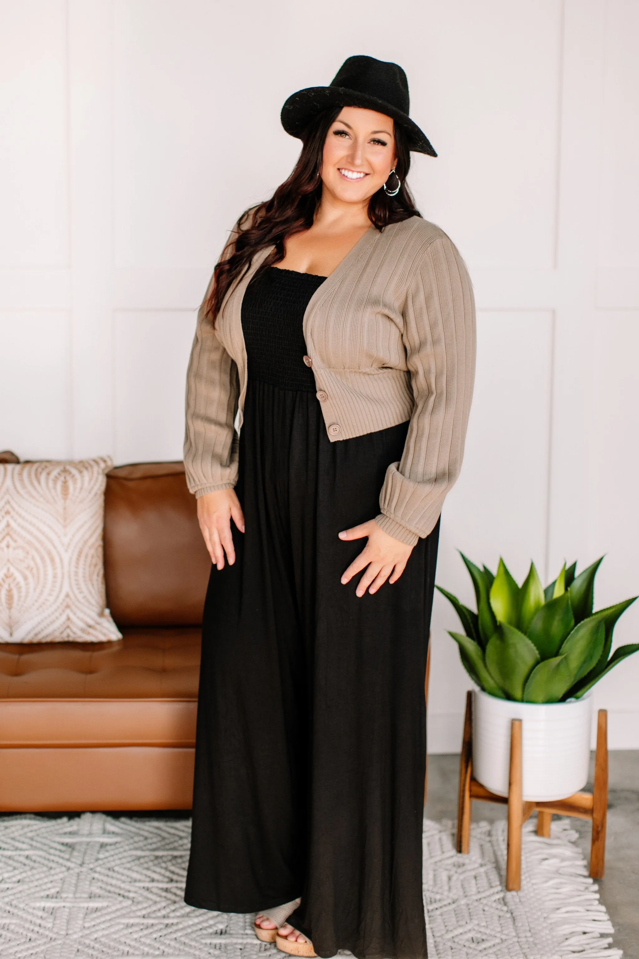 Turn Back Time Cardigan In Tavern