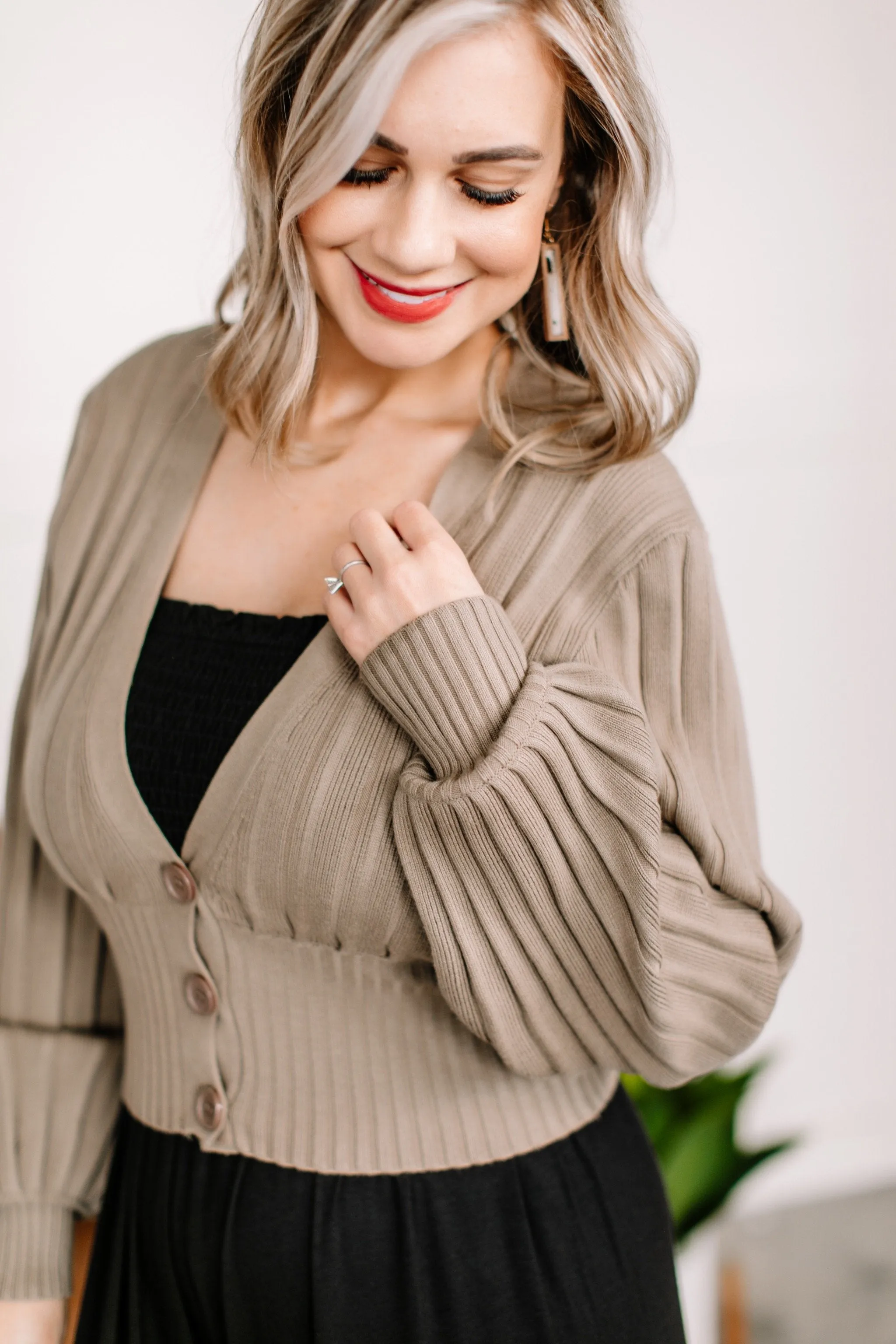 Turn Back Time Cardigan In Tavern