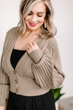 Turn Back Time Cardigan In Tavern
