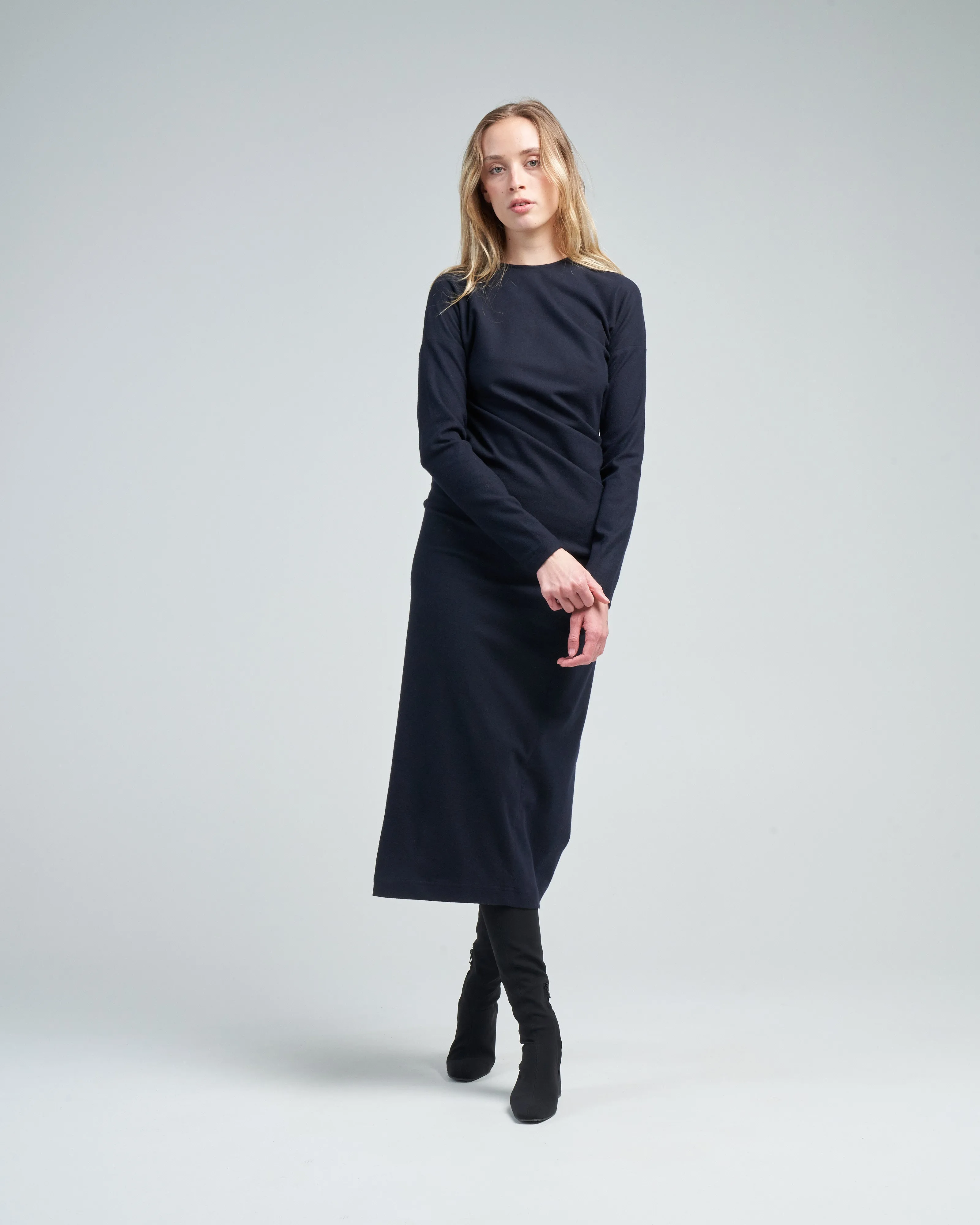 twisted flannel dress