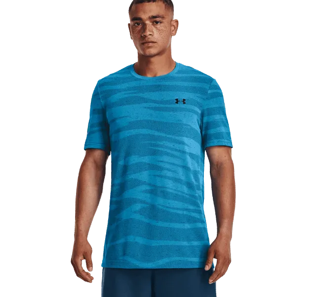 Under Armour Seamless Wave Short Sleeve T-Shirt - Blue