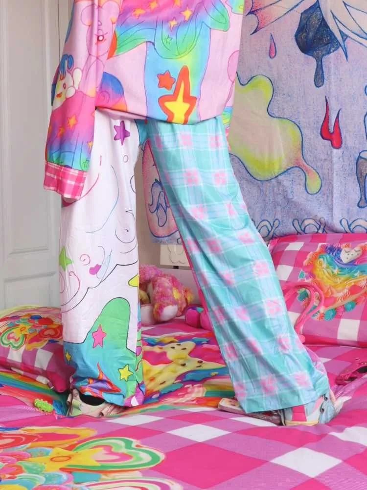 Unique Loose Fit Flare Pants