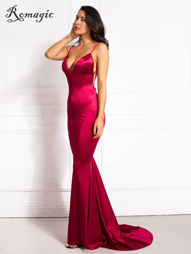 V Neck Floor Length Dresses