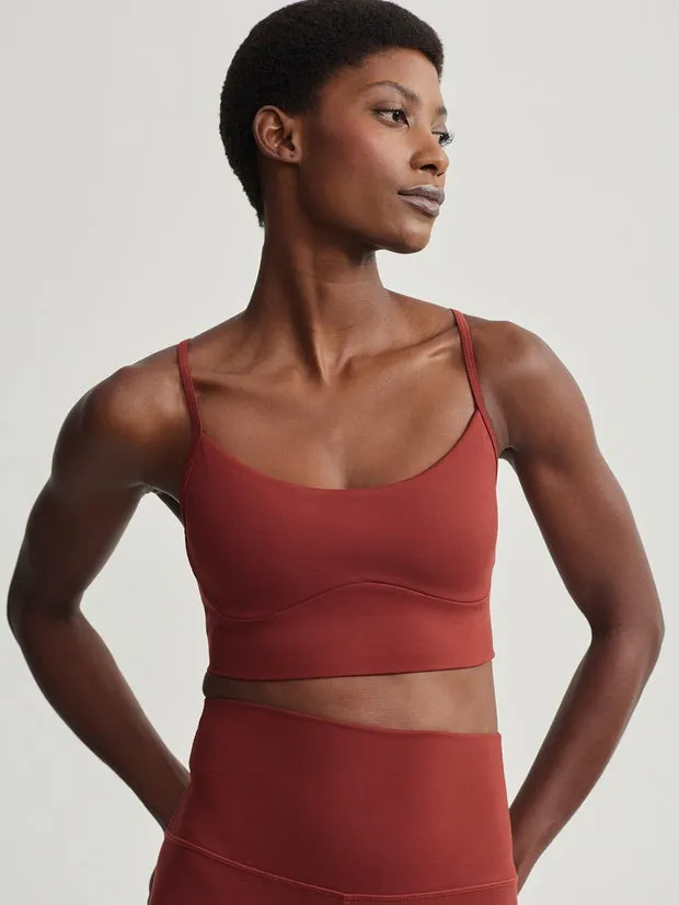 Varley FreeSoft Emmie Bralette in Russet Brown