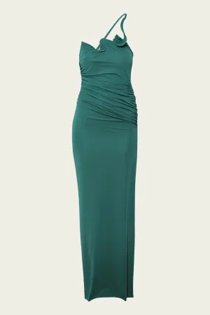 Venus Single Strap Cami Dress in Evergreen