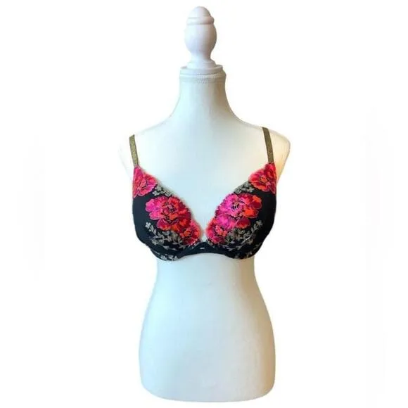 Victoria’s Secret - Plunge floral embroidered push up bra