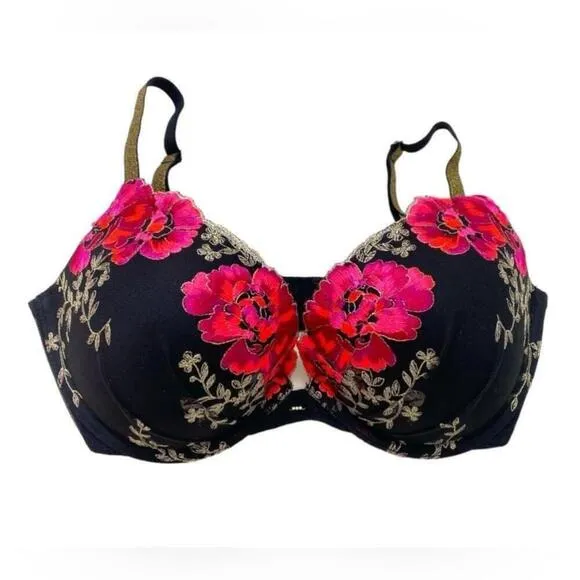 Victoria’s Secret - Plunge floral embroidered push up bra