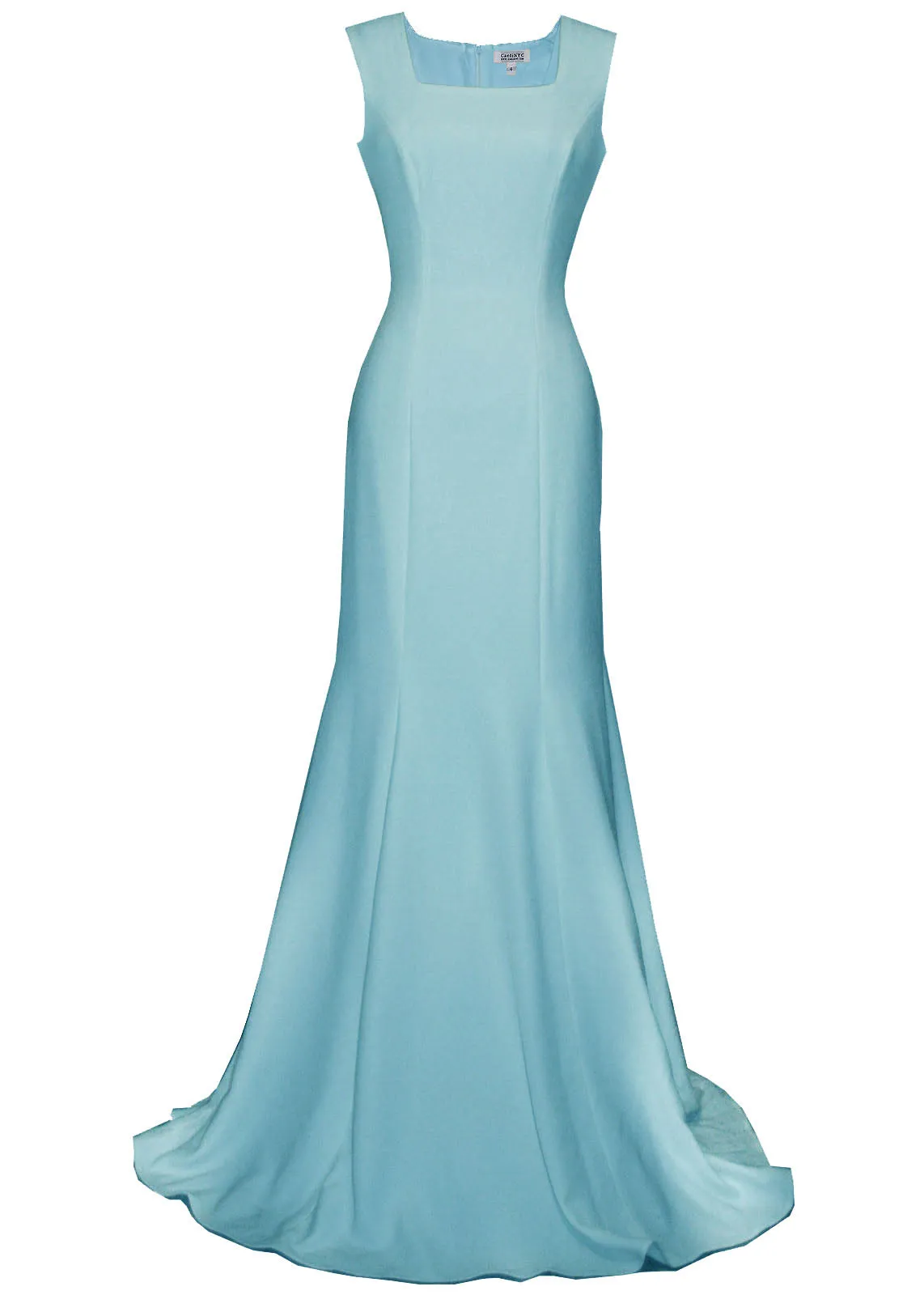 Vienna Sleeveless Minimalist Gown with Square Neckline
