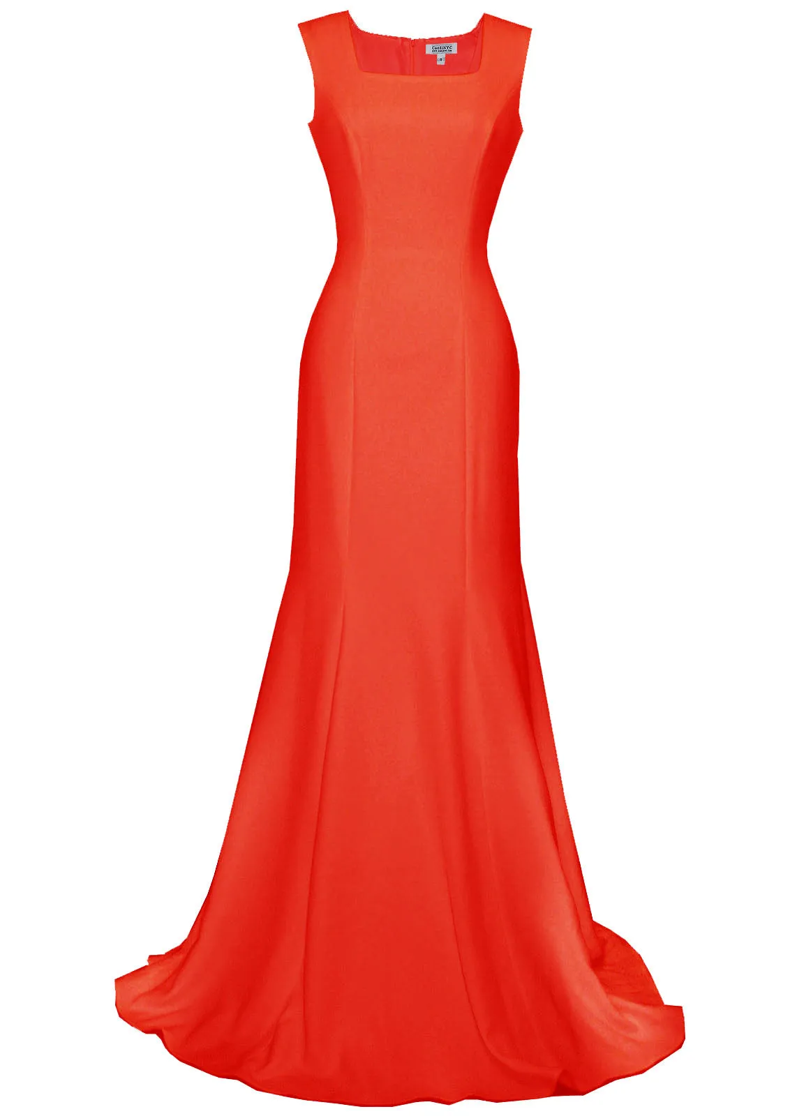 Vienna Sleeveless Minimalist Gown with Square Neckline