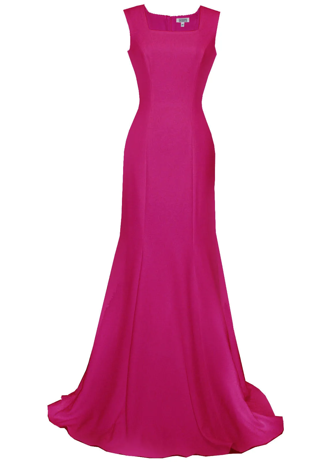 Vienna Sleeveless Minimalist Gown with Square Neckline
