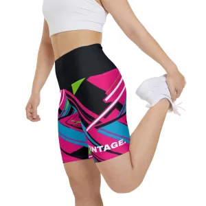 Vintage. Women's Biker Shorts - Graphic  Activewear