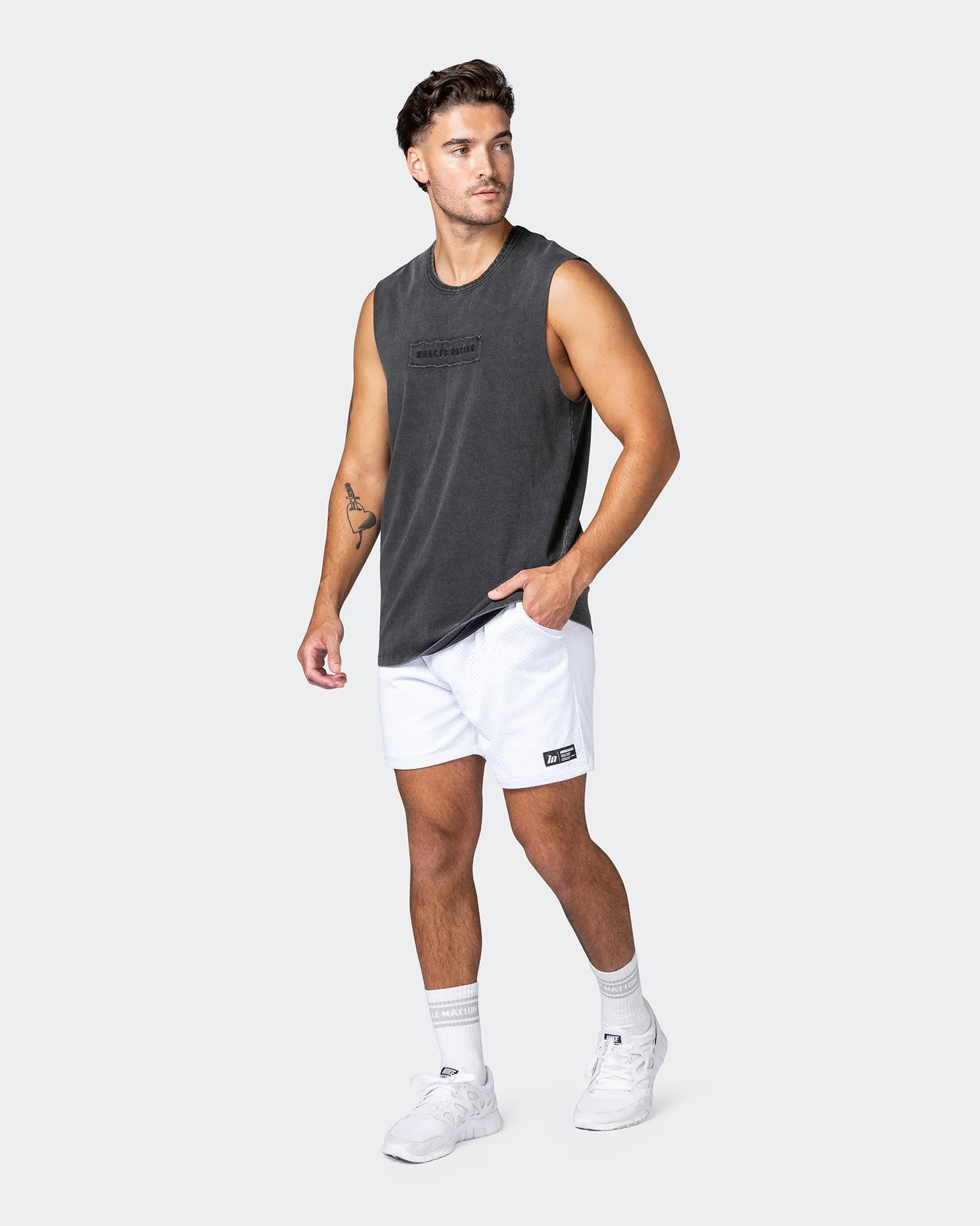 Vitalise Heavy Vintage Tank - Washed Black