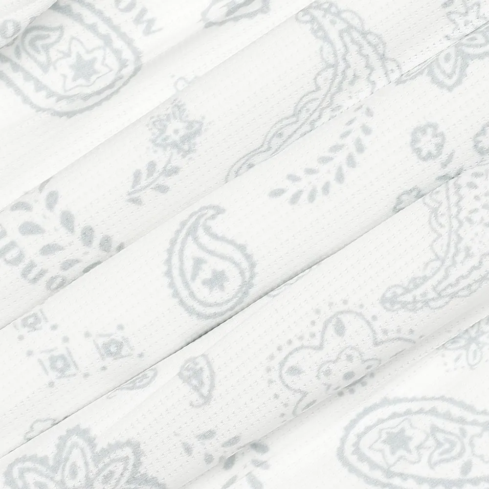 [Warehouse Sale] Monday Flow Paisley Pleated Skirt  - White