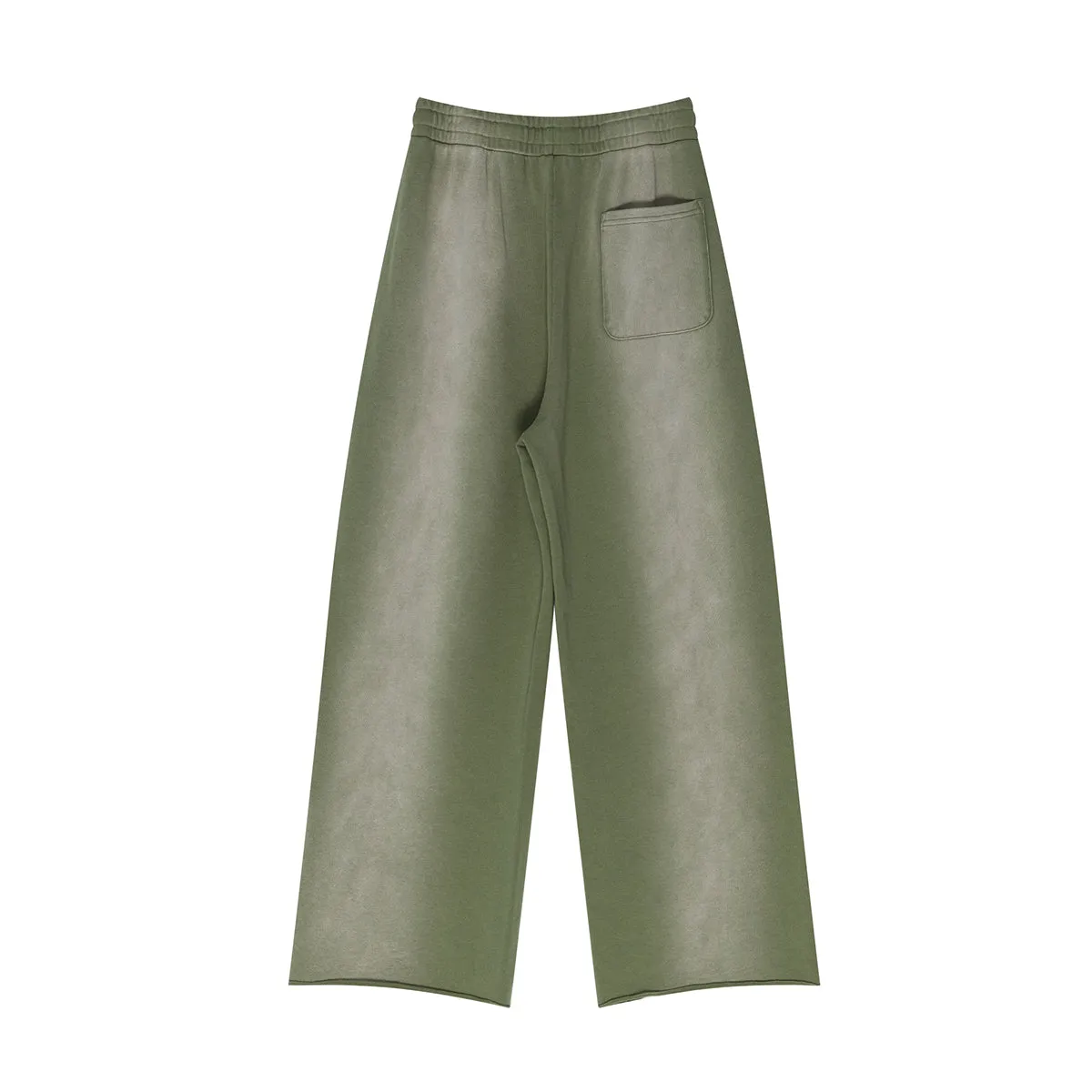 Washed Raw Edge Baggy Sweatpants