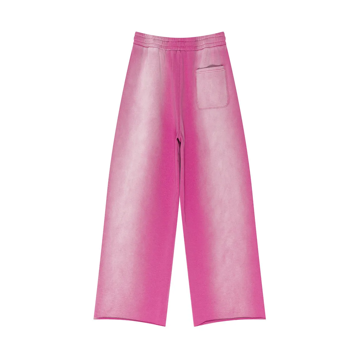 Washed Raw Edge Baggy Sweatpants