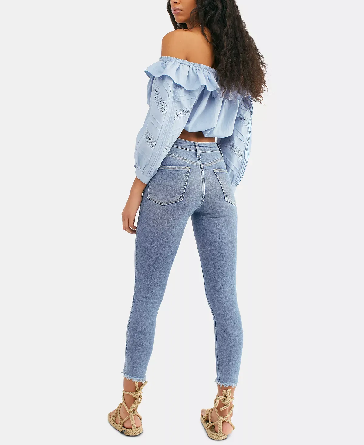 We the Free High Waist Raw Hem Ankle Denim Leggings 24