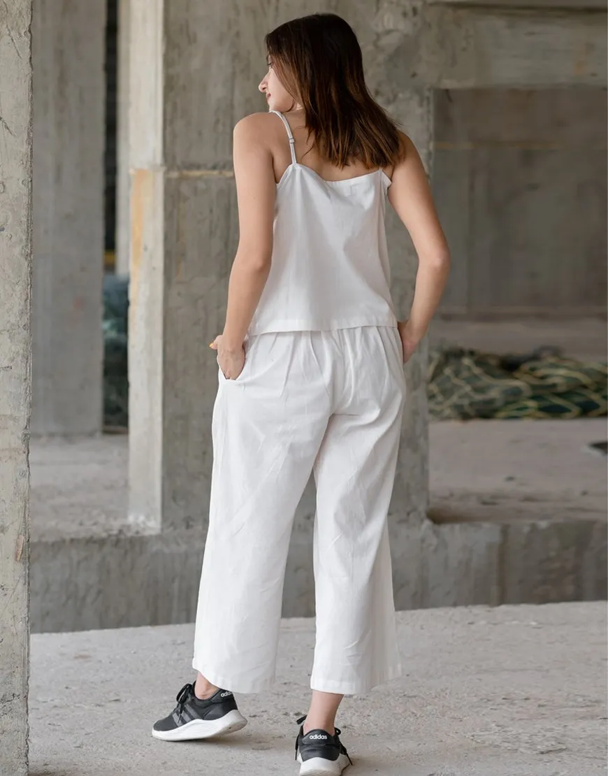 White Artsy Palazzo
