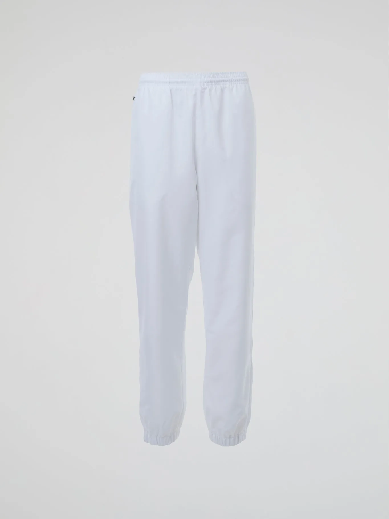 White Elastic Waist Track Pants
