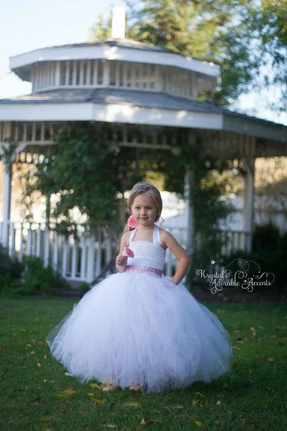 White Party Tutu Dresses For Babies