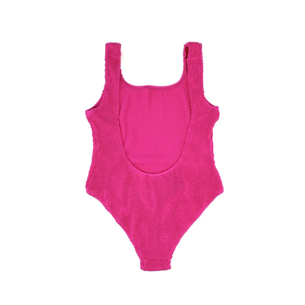 Woman's Crinkle One-Piece Swimsuit | Bubble Pink