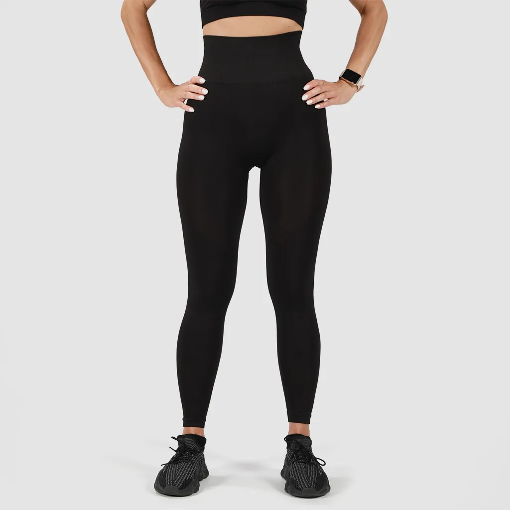 WOMEN-ESSENTIAL-SEAMLESS-PUSH UP-LEGGING (BLACK)
