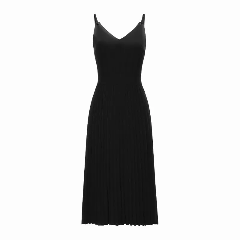 Women Fashion Sling V Neck Long Dress Droopy Big Hem Backless Sexy Party Prom Club Belt Back Zipper Elegant Female Dresses 2XL