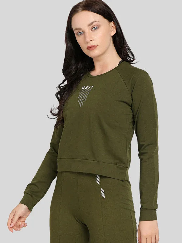 Women Olive Green Solid Pullover - T.H.E PULLOVER-OL