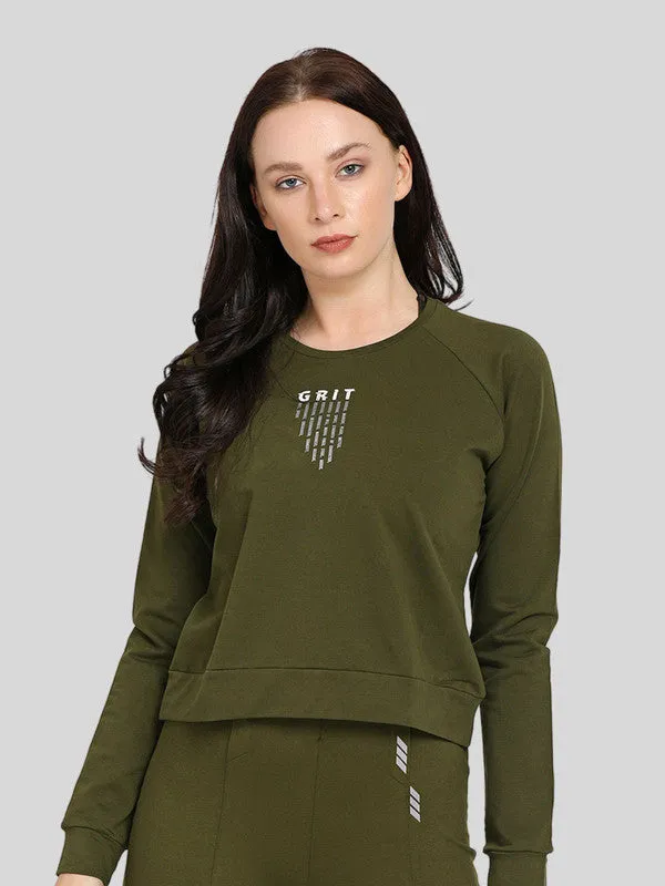 Women Olive Green Solid Pullover - T.H.E PULLOVER-OL