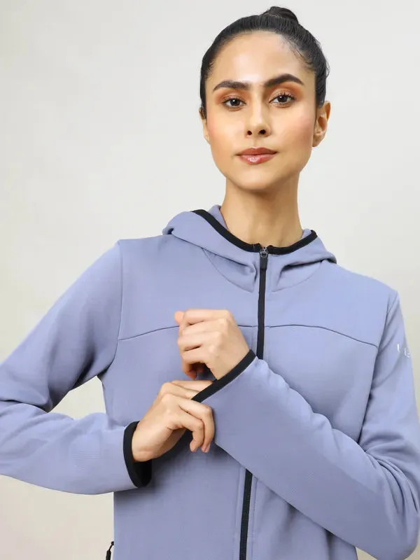 Women Solid Slim Fit Hooded Jacket with TECHNO WARM 