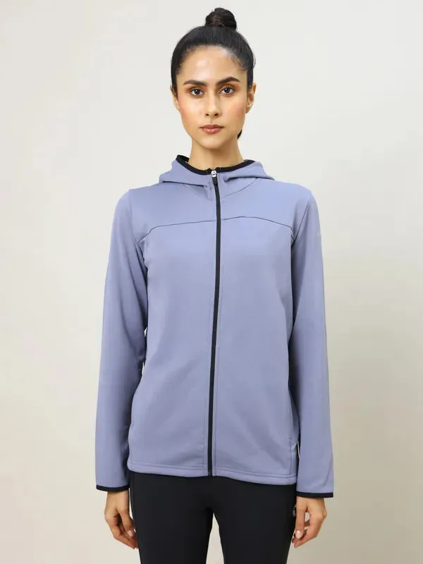 Women Solid Slim Fit Hooded Jacket with TECHNO WARM 