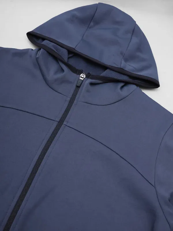 Women Solid Slim Fit Hooded Jacket with TECHNO WARM 