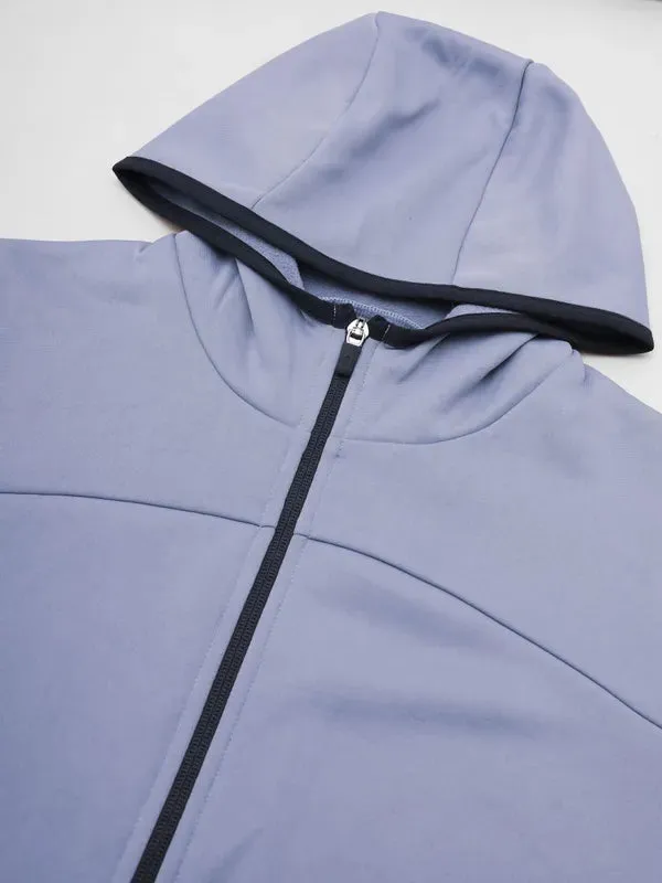 Women Solid Slim Fit Hooded Jacket with TECHNO WARM 