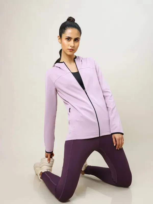 Women Solid Slim Fit Hooded Jacket with TECHNO WARM 