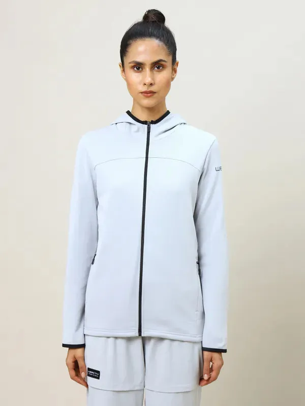 Women Solid Slim Fit Hooded Jacket with TECHNO WARM 