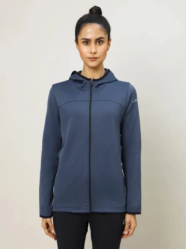 Women Solid Slim Fit Hooded Jacket with TECHNO WARM 