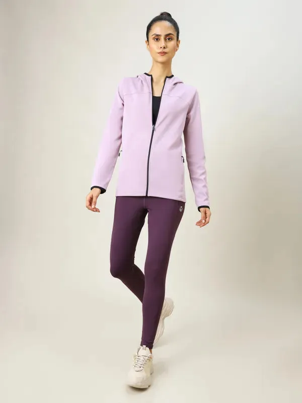 Women Solid Slim Fit Hooded Jacket with TECHNO WARM 