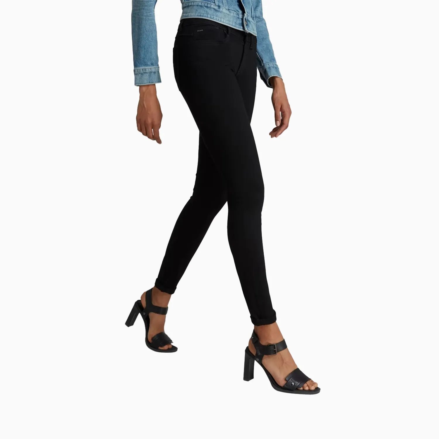 Women's Lynn D Mid Waist Super Skinny Denim Jeans