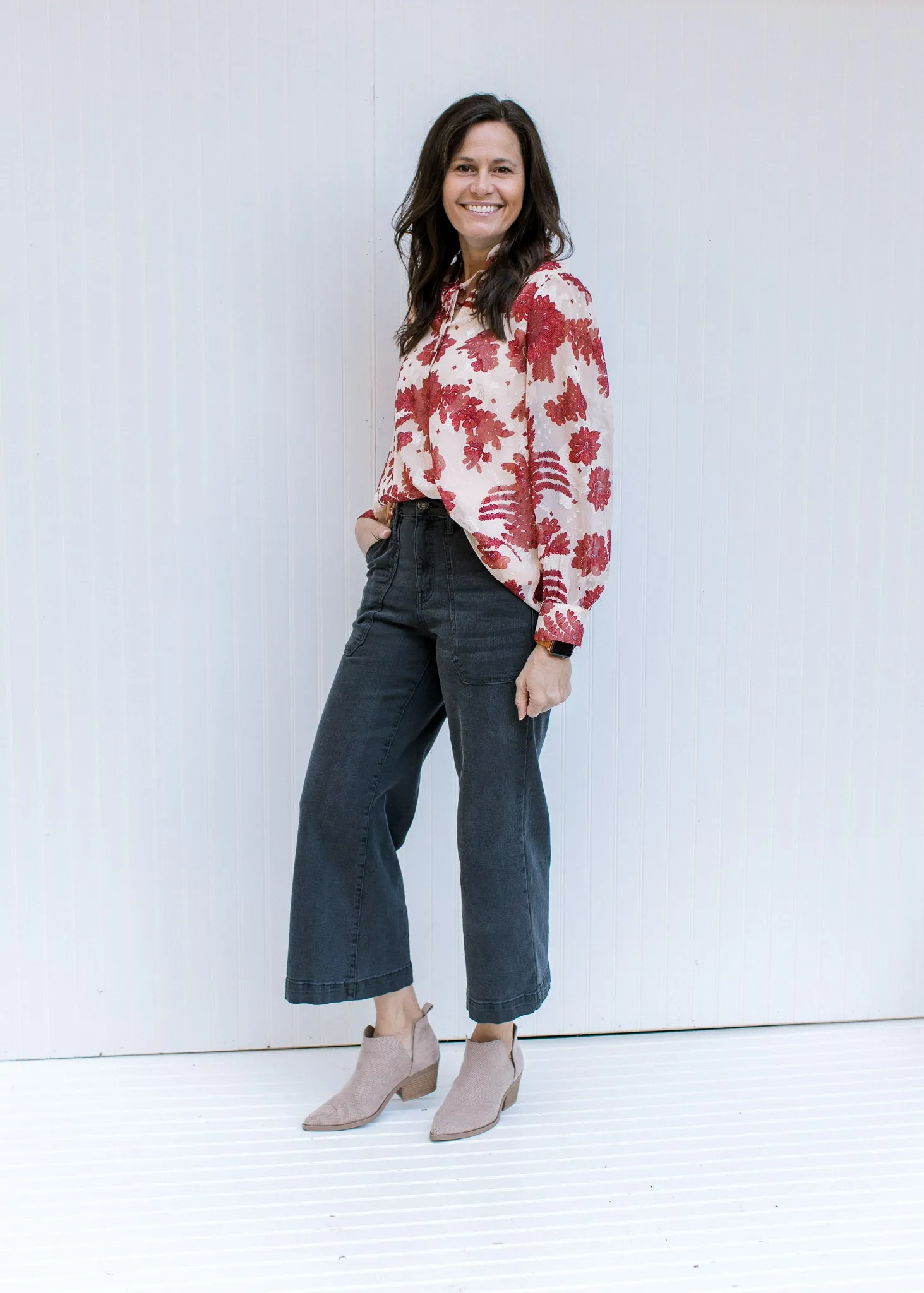 X Cream and Rust Diva Top