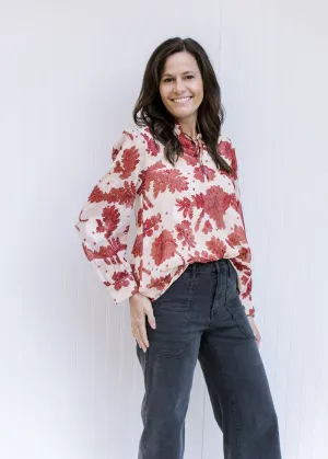 X Cream and Rust Diva Top