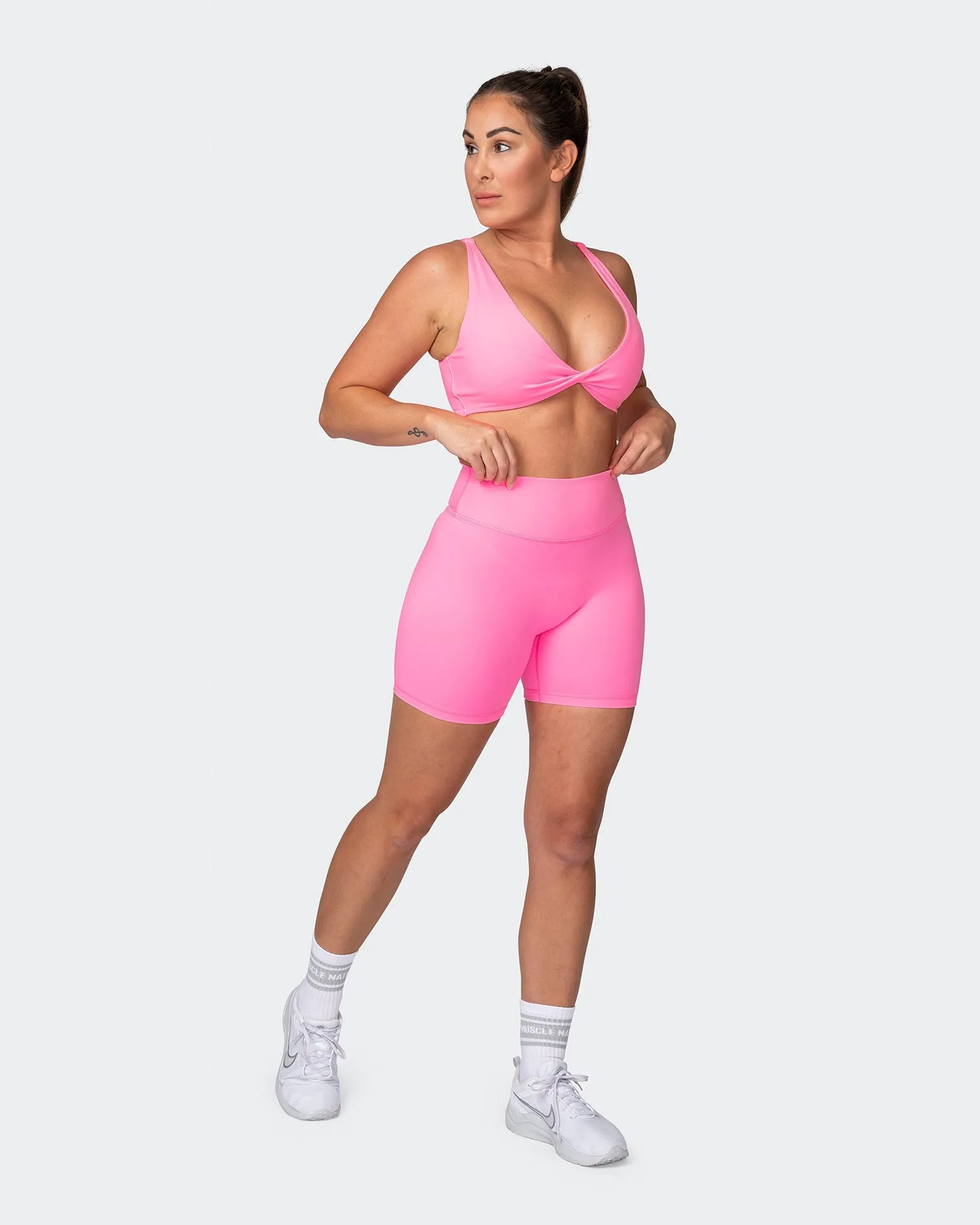 Zero Rise Everyday Bike Shorts - Shocking Pink